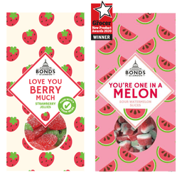 Bonds Love You Berry Much & You're One In A Melon Pun Boxes 140g