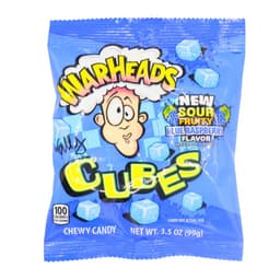 Warheads Blue Raspberry Cubes Bag 99g
