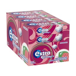 Extra Refreshers Watermelon Raspberry Chewing Gum 7 Pieces Box 19g