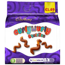 Cadbury Curly Wurly Squirlies Chocolate Bag 85g £1.69 PMP