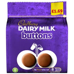 Cadbury Dairy Milk Buttons Chocolate Bag 85g £1.69 PMP