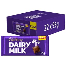Cadbury Dairy Milk Chocolate Bar 95g £1.69 PMP