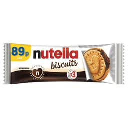 Nutella Crunchy Biscuits filled with Nutella 3 Pack 41.4g 89p PMP