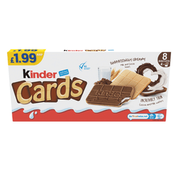 Kinder Cards Milk Chocolate Wafer Biscuit 4 Pack 129g £1.99 PMP
