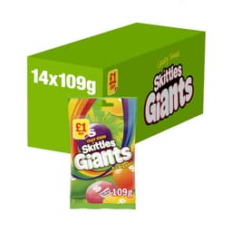 Skittles Giants Vegan Sour Treat Bag 116g £1 PMP