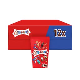 Celebrations Milk Chocolate Mini Box of Chocolates & Biscuit Bars 69g