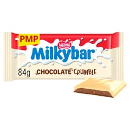 Milkybar Chocolate Crumble White Chocolate Bar 84g PMP £1.65