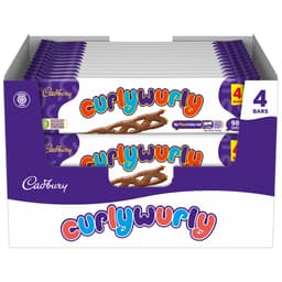 Cadbury Curly Wurly 4 Pack Multipack 86g