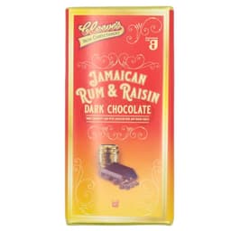 Cleeve's Jamaican Rum & Raisin Dark Chocolate Bar 80g