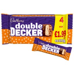 Cadbury Double Decker Chocolate Bar 4 Pack Multipack 149.2g £1.99 PMP