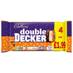 Cadbury Double Decker Chocolate Bar 4 Pack Multipack 149.2g £1.99 PMP