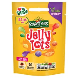 Rowntree's Jelly Tots Sweets Sharing Bag 120g PMP £1.25