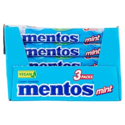 Mentos Chewy Dragees Mint Flavour 3 Pack 114g