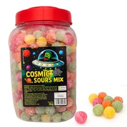 Cosmic Sours Mixed Fruit Sour Candy Jar 3kg
