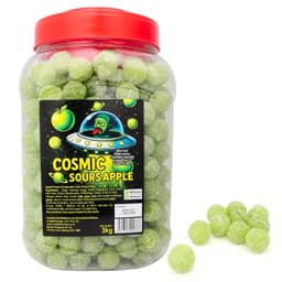 Cosmic Sours Apple Sour Candy Jar 3kg