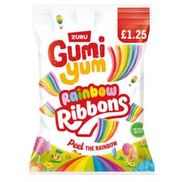 Gumi Yum Rainbow Ribbons Bag 120g £1.25 PMP