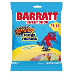 Barratt Sweet Shop Wham Tangy Rockets 120g £1.15 PMP