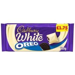 Cadbury Oreo White Chocolate Bar 120g £1.75 PMP