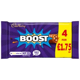 Cadbury Boost Chocolate Bar 4 Pack Multipack 126g £1.75 PMP