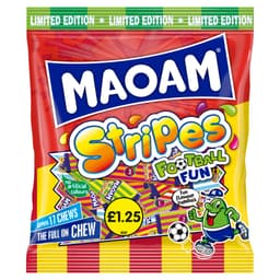 Maoam Limited Edition Football Fun Stripes Bag 140g £1.25 PMP