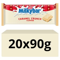 Milkybar Caramel Crunch Flavour White Chocolate Sharing Bar 90g