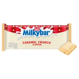 Milkybar Caramel Crunch Flavour White Chocolate Sharing Bar 90g
