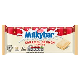 Milkybar Caramel Crunch Flavour White Chocolate Sharing Bar 90g