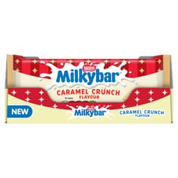 Milkybar Caramel Crunch Flavour White Chocolate Sharing Bar 90g