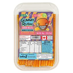 Gummy Rush Mango Passion Sour Belts Tub 1kg