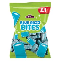 Candy Realms Blue Razz Bites Bag 160g £1 PMP
