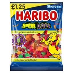 Haribo Sour Bats Bag 140g £1.25 PMP