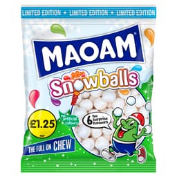 Maoam Limited Edition Snowballs Bag 140g £1.25 PMP