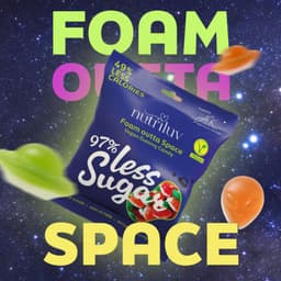Nutriluv Less Sugar Foam Outta Space Vegan Gummy Candy Bag 50g