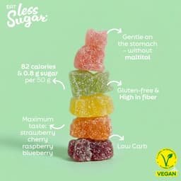 Nutriluv Less Sugar Crazy Kitties Vegan Gummy Candy Bag 50g