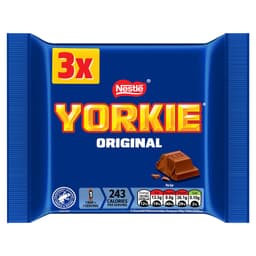 Yorkie Milk Chocolate Bar 3 Pack Multipack 138g