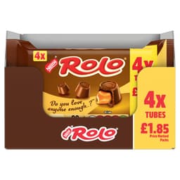 Rolo Milk Chocolate & Toffee Tube 4 Pack Multipack 166.4g PMP £1.85