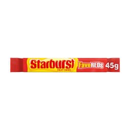 Starburst Fave Reds Vegan Chewy Sweets Fruit Flavoured Bag 45g